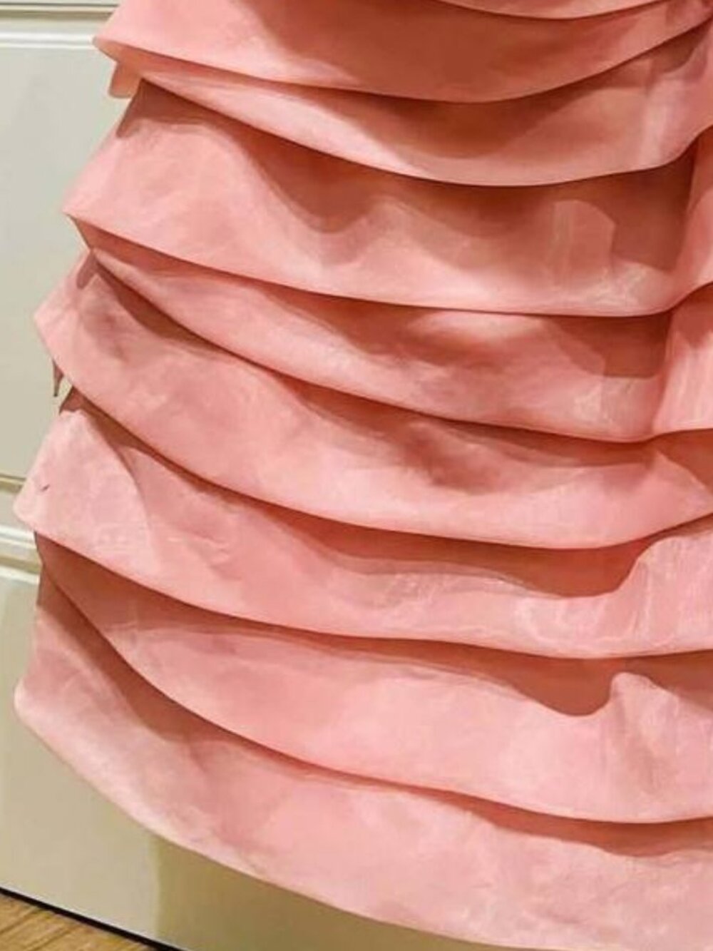 Pink One Shoulder Ruffle Dress - Picture 3 of 4